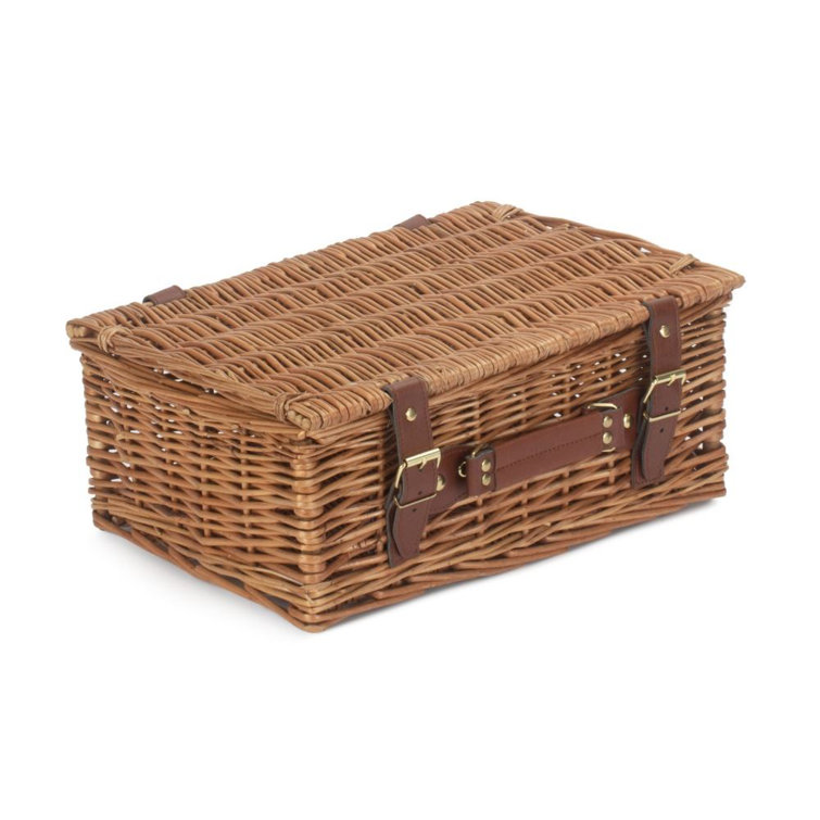 Bay Isle Home 35cm Light Steamed Wicker Picnic Basket Unlined Leather